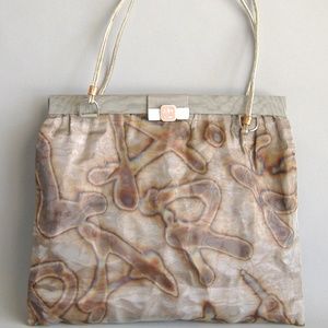 Norma Large LA Paris Bag Handmade Wire Mesh Handbag Purse Cord Handles New Gift